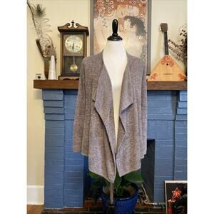 Barefoot Dreams Cozy Chic Lite Cardigan Sweater Womens 8/10 Oatmeal Medium